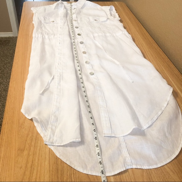 Linen Dress Free People Meet Me Halfway Linen Shirt Dress - Picture 15 of 16